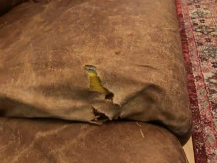 Photo of free 3 seater leather sofa (Darlington DL1) #4