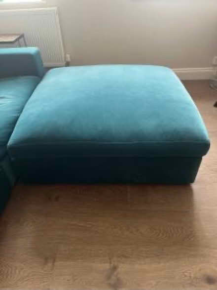 Photo of free Large velvet pouffe/foot rest (Alnmouth NE66) #3