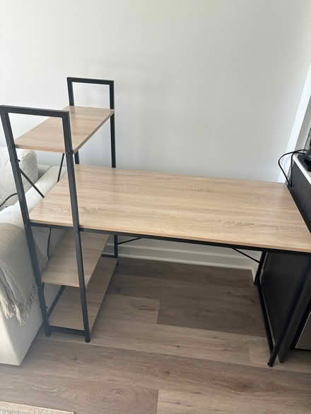 Photo of free Wooden desk with storage shelves (NoMa) #3