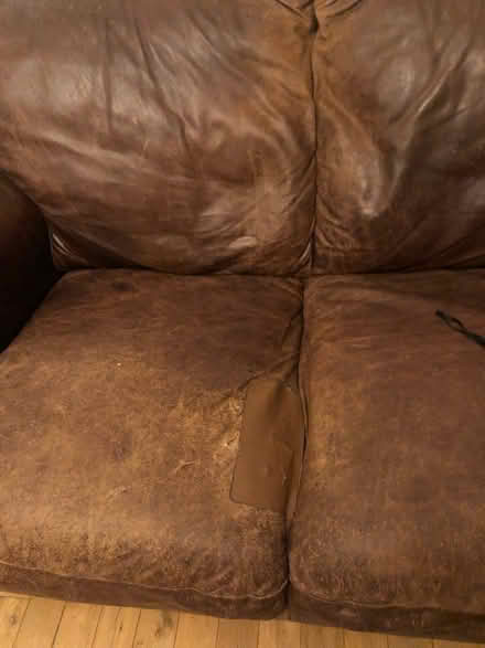 Photo of free 2 seater leather sofa (Darlington DL1) #3