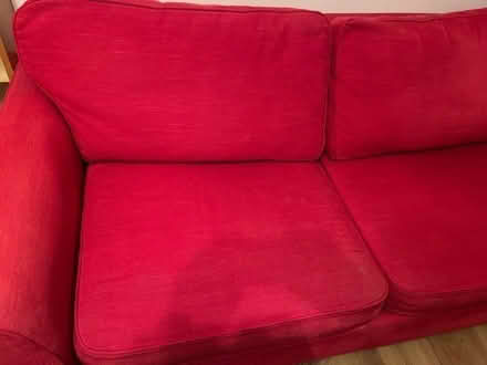 Photo of free Red 2-seater sofa bed (Kingsmead) #4