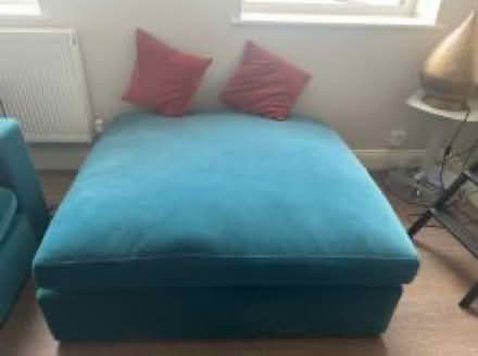 Photo of free Large velvet pouffe/foot rest (Alnmouth NE66) #4