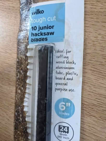 Photo of free Junior Hacksaw blades (Fulwood S10) #1