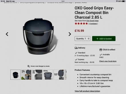 Photo of free New Lakeland kitchen compost bin. Bussage area (Bussage GL6) #1