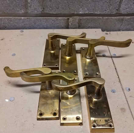 Photo of free Brass Door Handles (Slyne-with-Hest LA2) #2