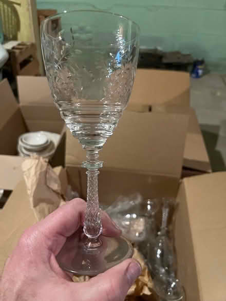 Photo of free Full box of glass stemware (7 Hills) #1