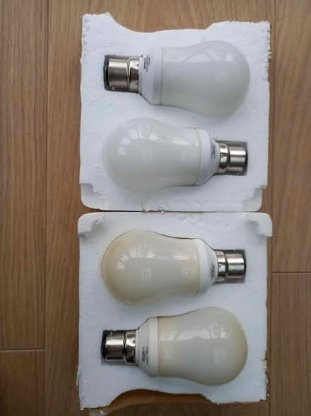 Photo of free 4x long life light bulbs 11W = 60W Bayonet fixing (Bernards Heath AL3) #1