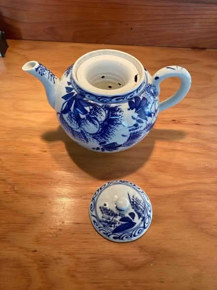 Photo of free Porcelain Teapot with Strainer (Moss Beach) #2