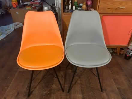 Photo of free Four plastic padded dining chairs (Caversham Park RG4) #1