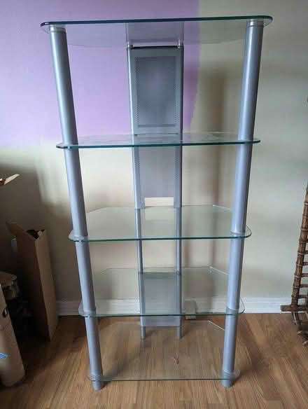 Photo of free Glass shelving unit Five Shelves (Walworth SE17) #2