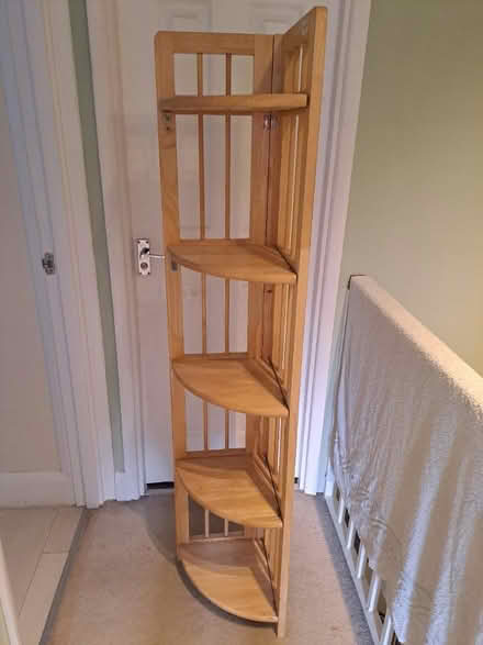 Photo of free Wooden corner shelf unit (RH12) #1