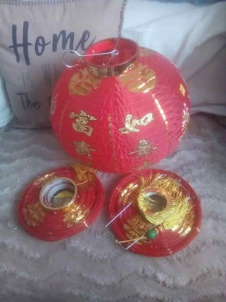 Photo of free Set of 3 Chinese lanterns (Wood Farm OX3) #1