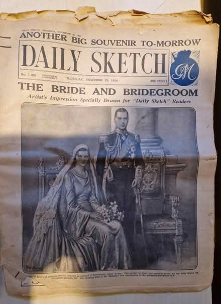 Photo of free 1934 Royal Wedding newspapers (Morley LS27) #2