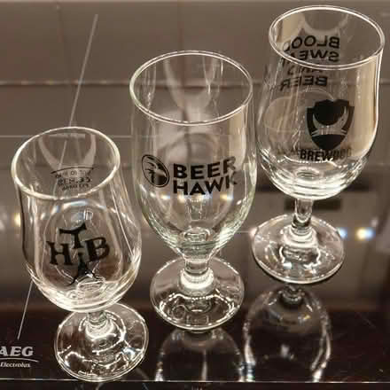 Photo of free Three beer glasses: ⅓, ½ and ⅔ pint (Dean EH4) #1
