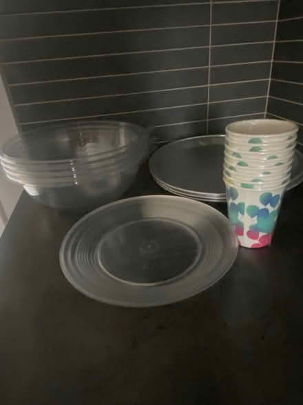 Photo of free Partyware - paper cups, aluminium and plastic plates & bowls (Meppershall SG17) #1