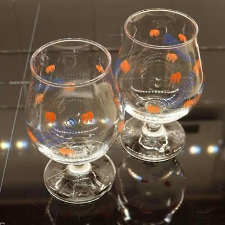 Photo of free Two pink elephants/Delirium Tremens beer glasses (Dean EH4) #1