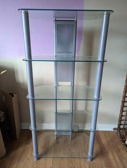 Photo of free Glass shelving unit Five Shelves (Walworth SE17) #1
