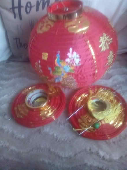 Photo of free Set of 3 Chinese lanterns (Wood Farm OX3) #2