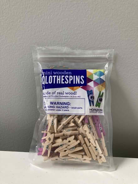 Photo of free Mini clothespin set and string (South/North Attleboro line) #1