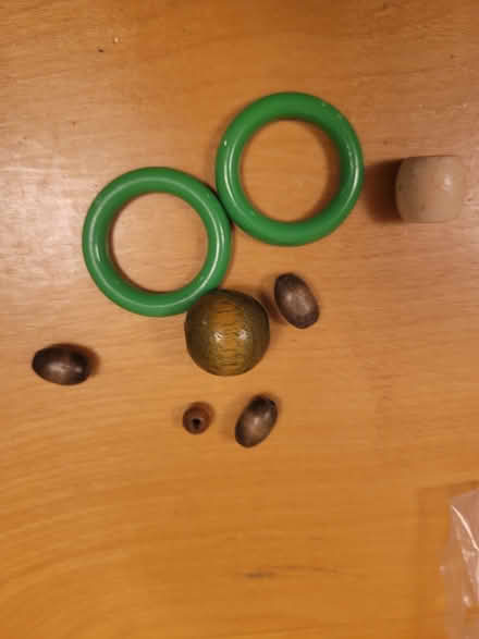 Photo of free 2 rings and wooden beads (kiz 7p3) #1