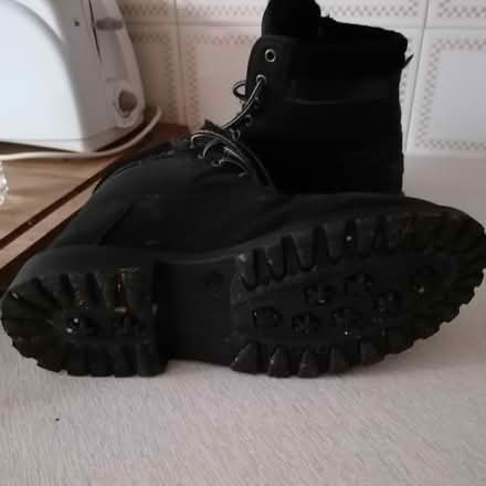 Photo of free Ladies black fur lined suede boots (Hollybush NP44) #1