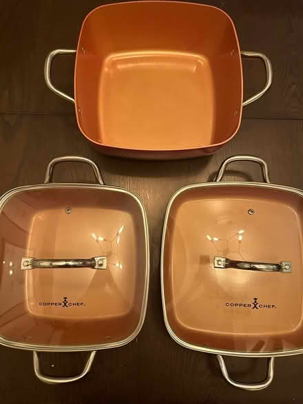 Photo of free 3-piece Copper Chef Cookware Set (Upper East Side) #1