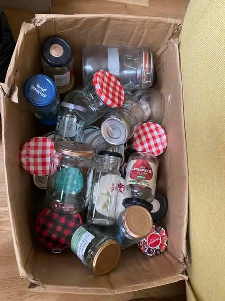 Photo of free Big box of assorted jam jars (North Hinksey OX2) #1