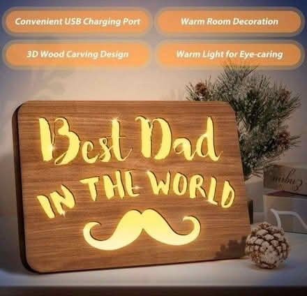 Photo of free Wooden led light plaque (WS4) #2