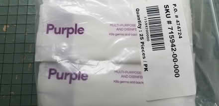 Photo of free Purple Disinfectant Wipes (Sylvan Township Near Chelsea) #1