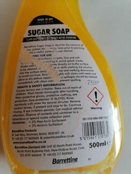 Photo of free Sugar soap, new (EN11 rye house area) #2