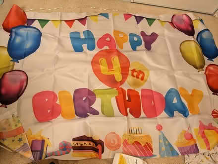 Photo of free Birthday banner for 4yo (Cherry Chase) #1