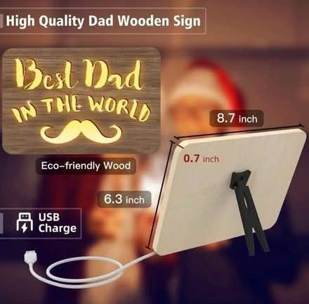 Photo of free Wooden led light plaque (WS4) #3