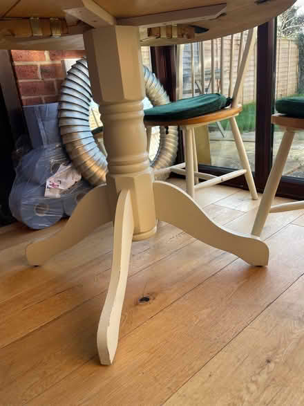Photo of free Wooden table and two chairs (OX5) #4