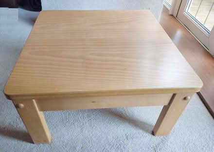 Photo of free Square, pale hardwood coffee table (St Mary Cray BR5) #4