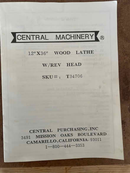Photo of free Wood lathe (Near fashion island) #1