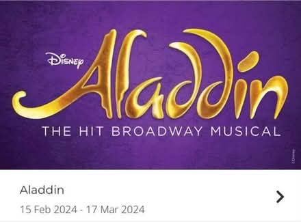 Photo of Aladdin Tickets - Mirvish Toronto (Square One Mississauga) #1