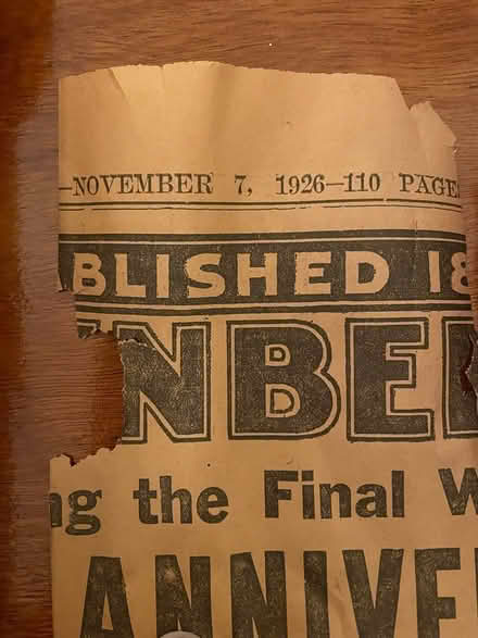 Photo of free Boston globe newspaper from 1926 (Arlington heights) #4