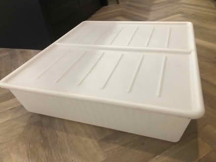 Photo of free IKEA Plastic under bed storage boxes (Stubbins) #2