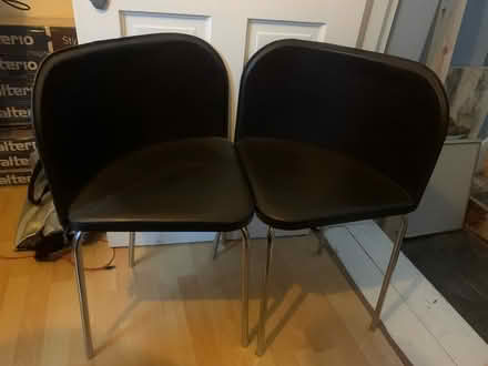 Photo of free Fake leather chairs x 2 (N1 Dalston) #1