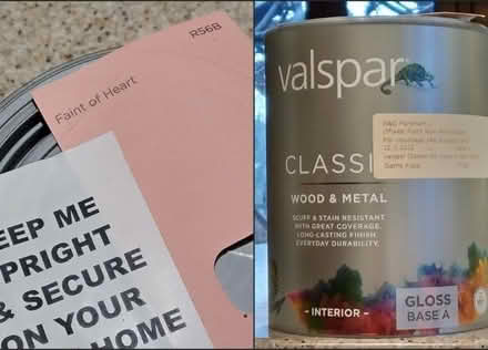 Photo of free 1 litre, pink water based paint, unopened (Titchfield PO14) #1