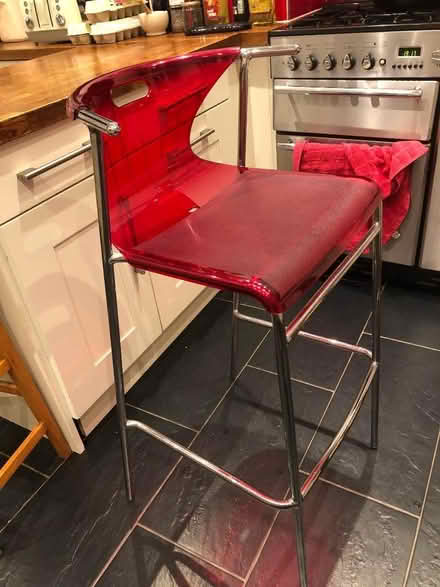 Photo of free Red breakfast bar stool (Strawberry Hill TW1) #1