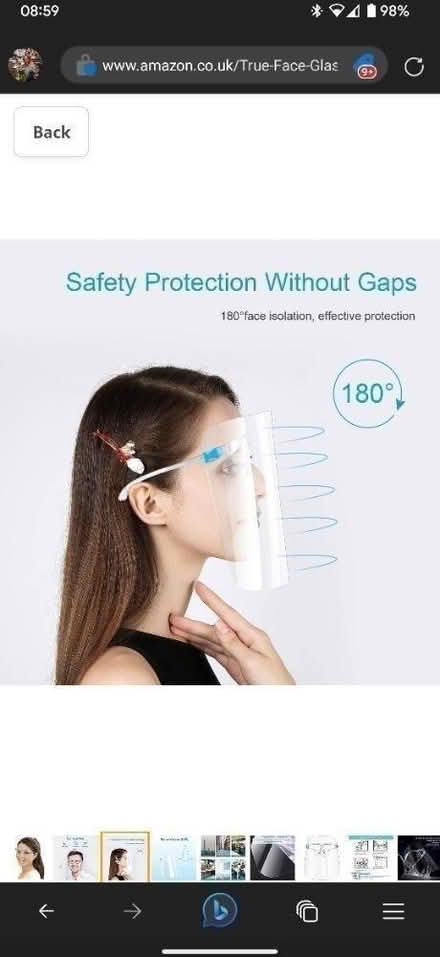 Photo of free Glasses face shield x5 (CO2, Hythe) #1