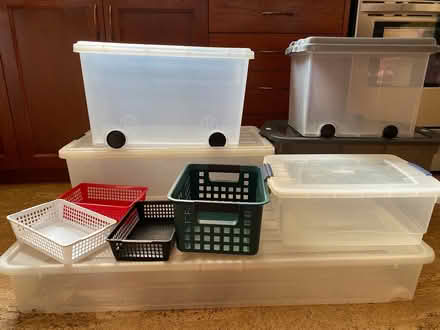 Photo of free Plastic storage boxes (Britannia) #1