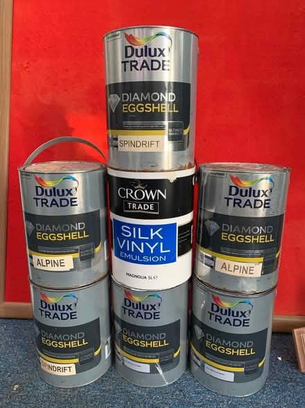 Photo of free Assorted emulsion and eggshell paint (Station Parade E17) #1
