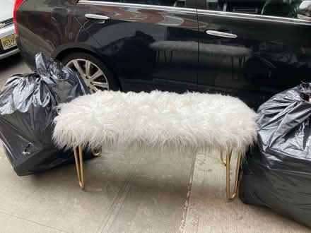 Photo of free Curb alert - Faux-Fur Bench (East Village) #1