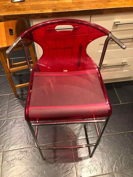 Photo of free Red breakfast bar stool (Strawberry Hill TW1) #2