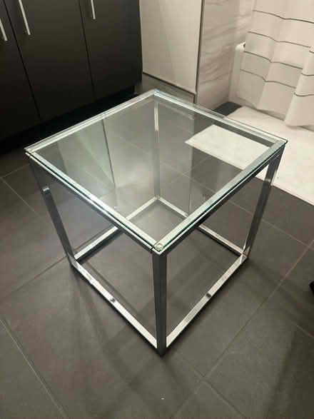 Photo of free Glass top bed side sable (New Rochelle) #1