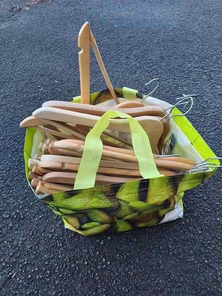 Photo of free Wooden coat hangers (Horsell) #1
