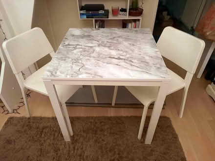 Photo of free Small White Table & Chairs (EH17 Gilmerton) #1