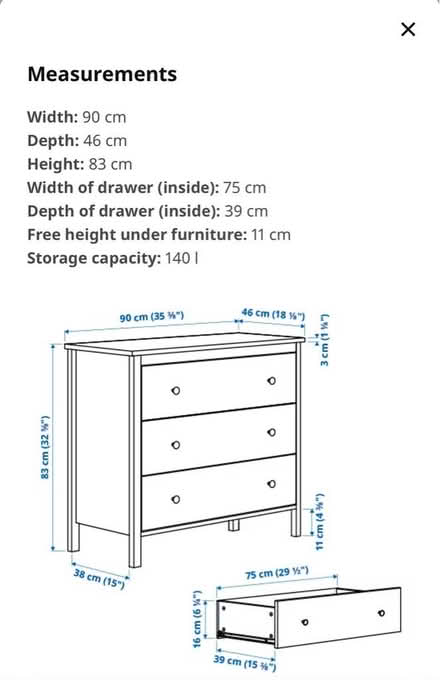 Photo of free White drawers (IKEA KOPPANG) (BR7) #4